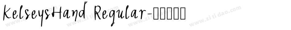KelseysHand Regular字体转换